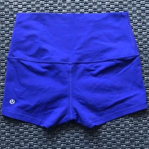 GUC Lululemon blue spandex boogie shorts sz 6